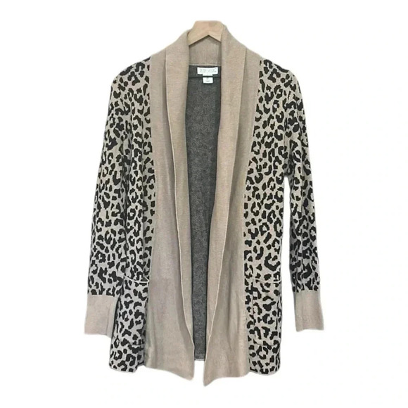 ruby moon Sweaters - Ruby Moon Leopard Animal Print Sweater Cardigan Size Large